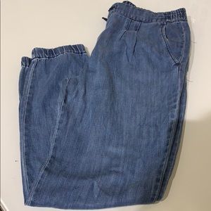 Zara Chambray Jogger Denim Pants